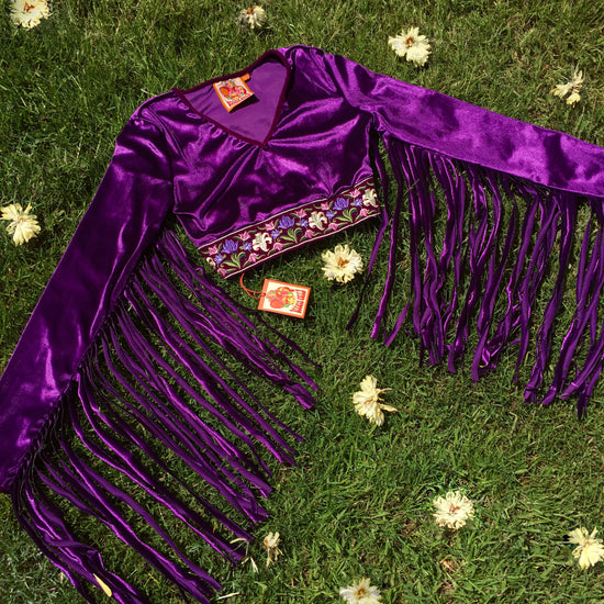 The Orchid Fringe Crop Top in Witchy Woman