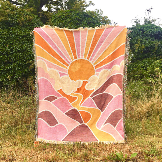 Load image into Gallery viewer, Sunshine Of Your Love Woven Blanket
