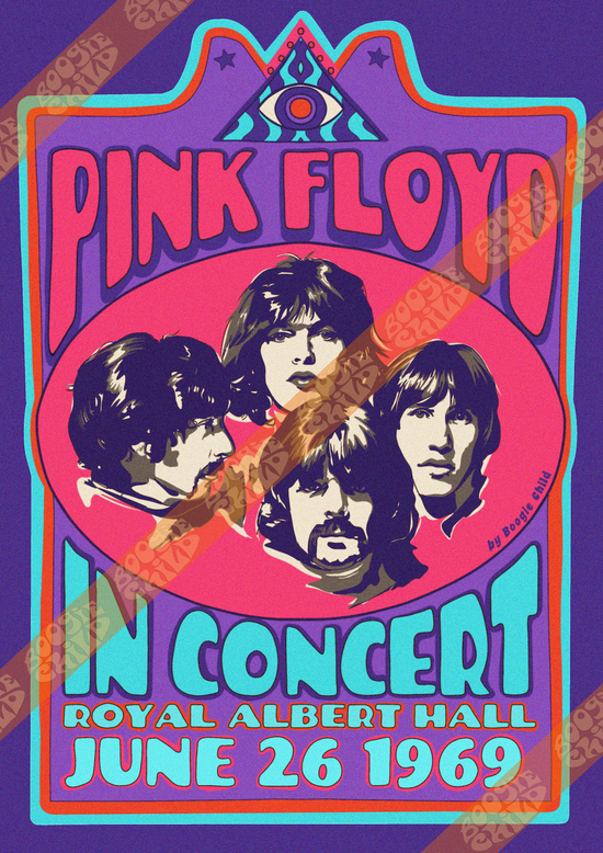 The Pink Floyd Print, Royal Albert Hall 1969 - Size A3 / 11.7 × 16.5