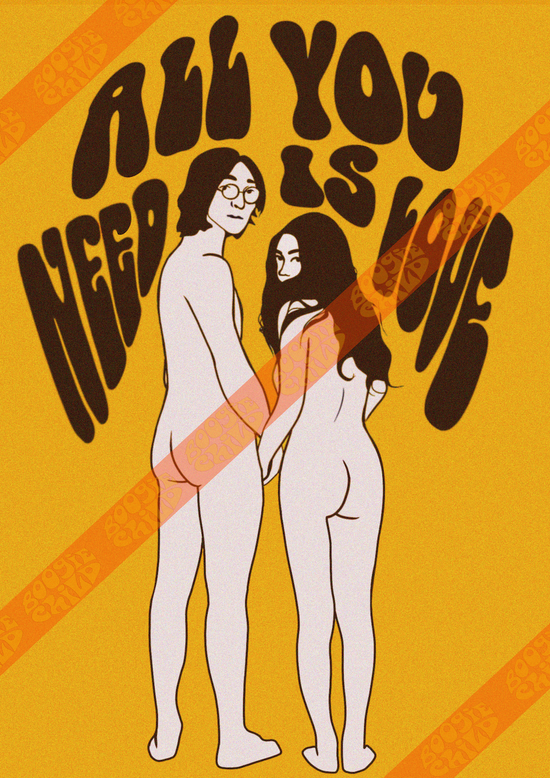 Load image into Gallery viewer, The John and Yoko Print - Size A3 / 11.7&amp;quot; × 16.5&amp;quot;
