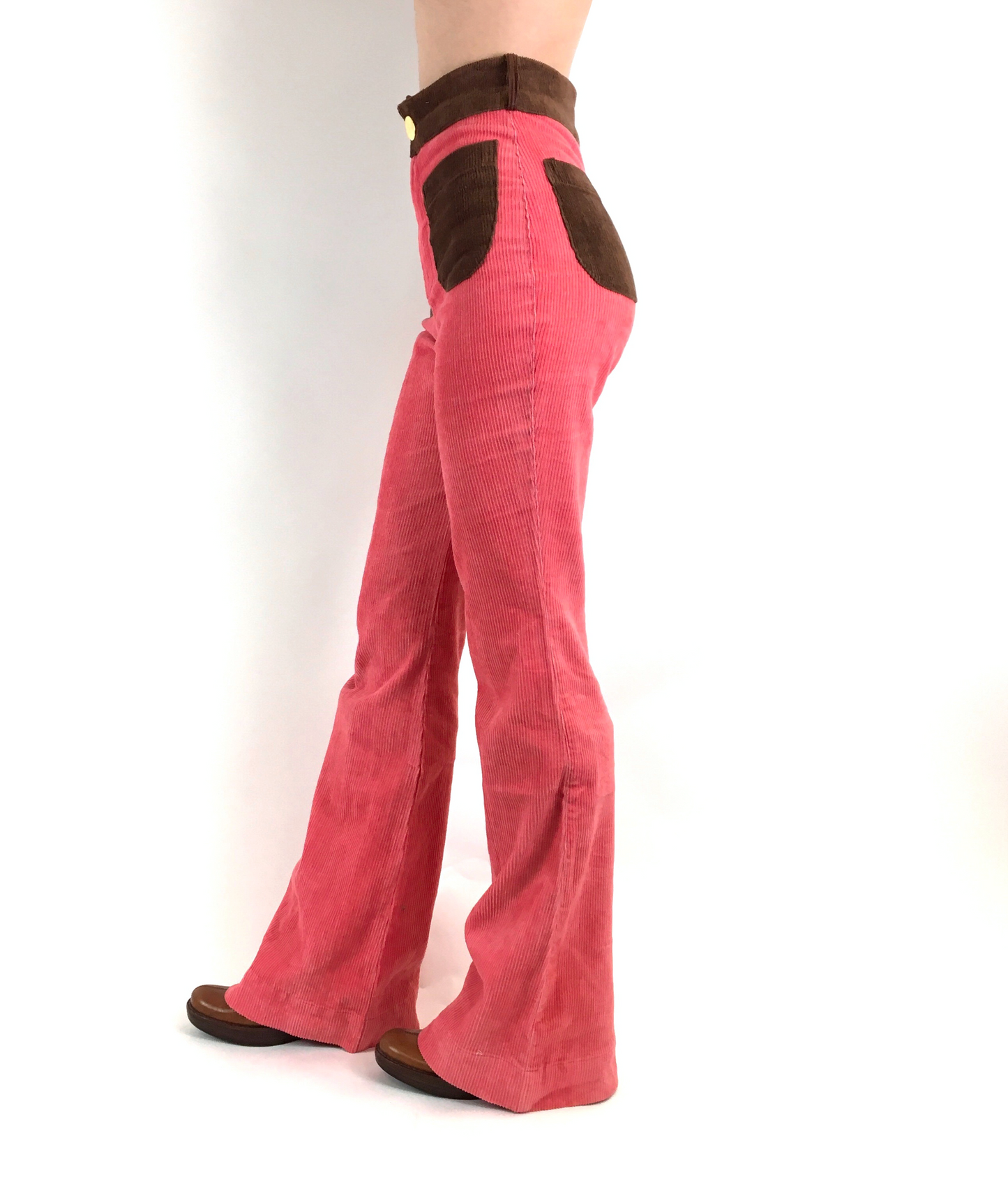 Red corduroy 2025 flare pants