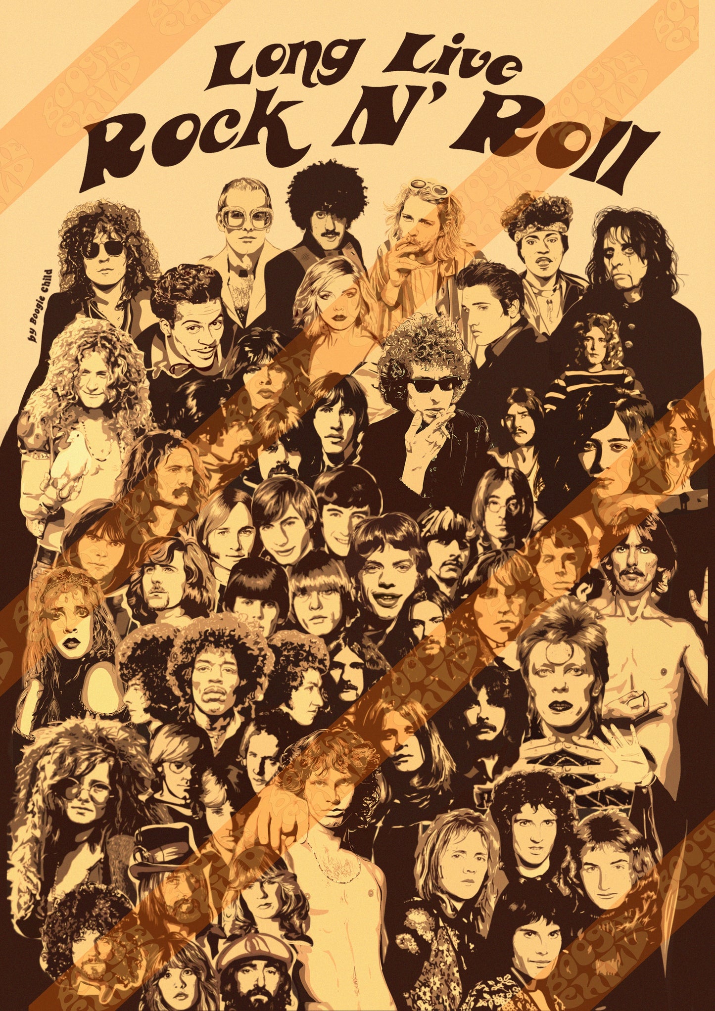 The Rock N’ Roll Print - Size A3 / 11.7" × 16.5"