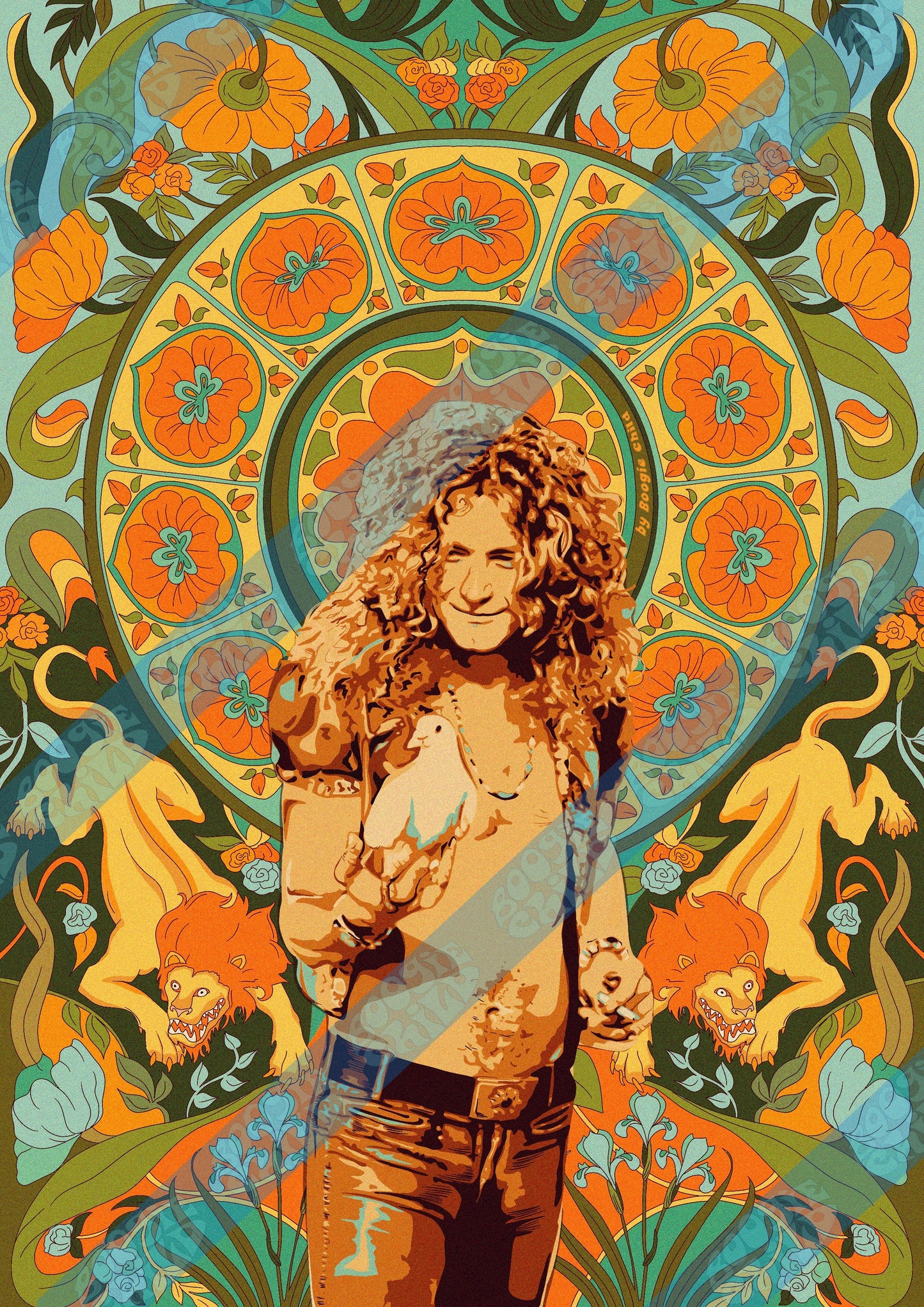 The Robert Plant Print - Size A3 / 11.7" × 16.5"