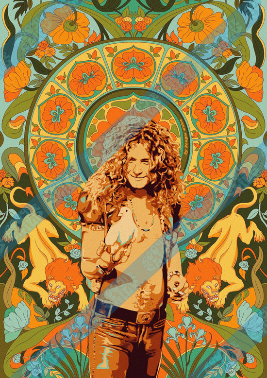 The Robert Plant Print - Size A3 / 11.7" × 16.5"