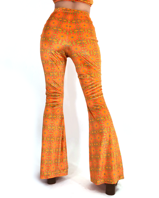 The Velvet Flare Trouser in Tangerine Dream