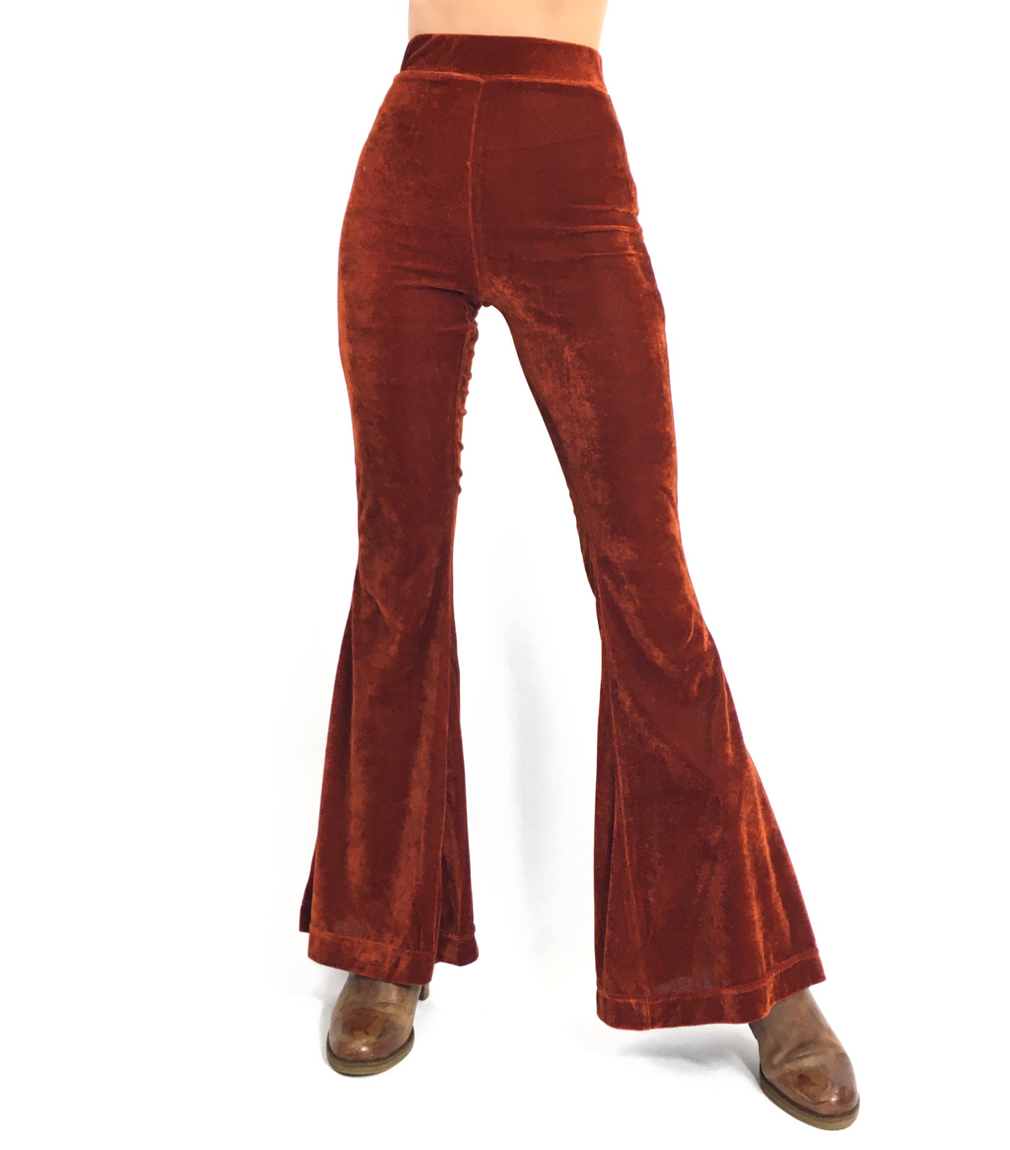 Velvet Flare Trouser in Rust – Boogie Child