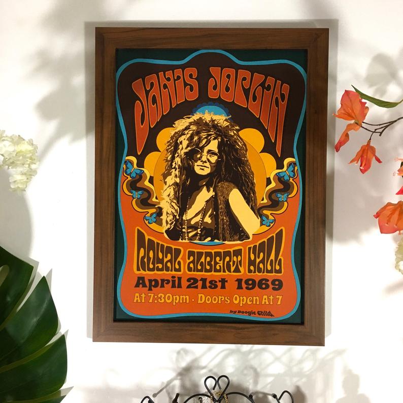 The Janis Print, Royal Albert Hall '69 - Size A3 / 11.7" × 16.5 ...