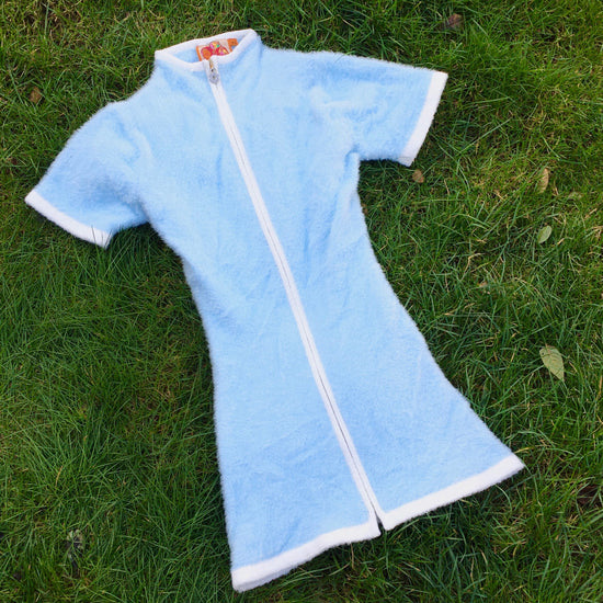 Womens SAMPLE - Baby Blue Knit Dress Size XS